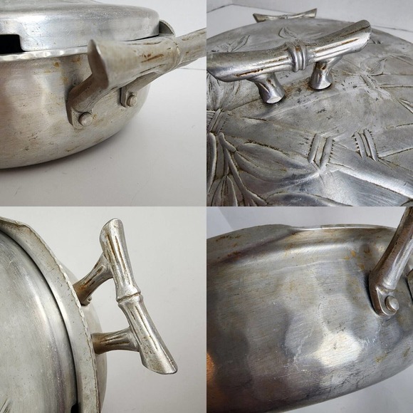 Everlast Forged Aluminum Hammered Bali Bamboo Casserole Large 1.5 qt Servewear - Picture 10 of 13